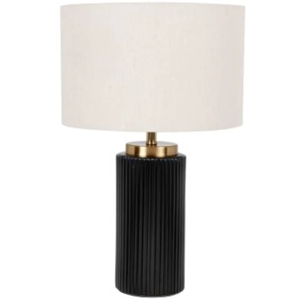 Vigo - Lampada in ceramica striata verde e dorata